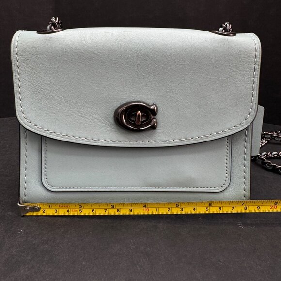 Coach Parker Light Blue Shoulder Bag Crossbody Purse - Picture 13 of 15